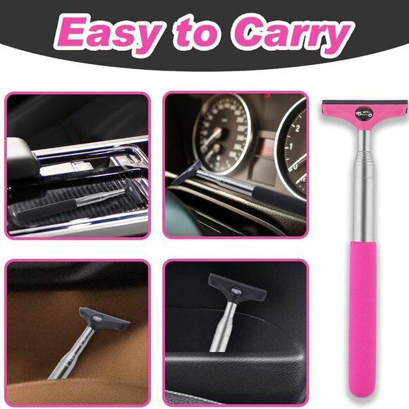 Side Mirror Squeegee, 2 PCS Car Mirror Squeegee, Retractable Car Rearview Mirror - Picture 7 of 7